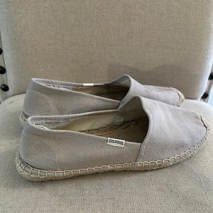 Soludos Women’s Espadrille Flats Slip On Gray Size 8